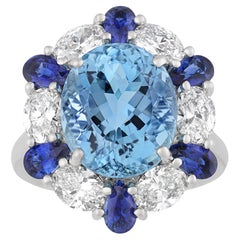 Oscar Heyman Aquamarine Ring, 6.39 Carats