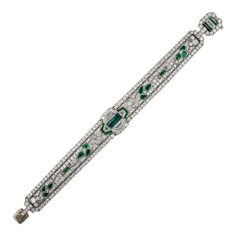 Oscar Heyman Art Deco Emerald and Diamond Bracelet, circa 1920 at ...