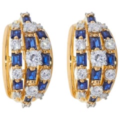 Oscar Heyman Blue Sapphire Earrings