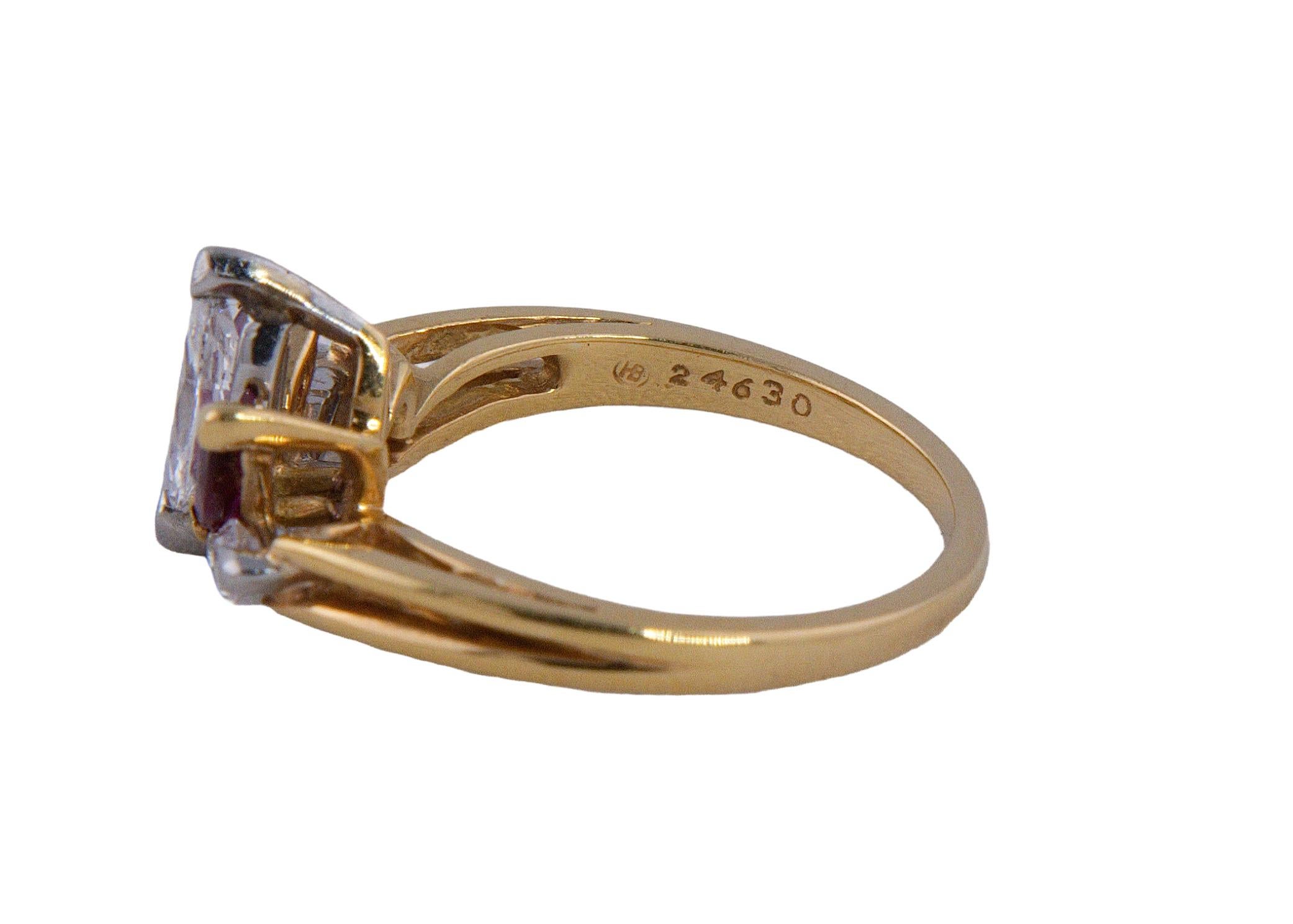 Oscar Heyman Bros Ruby And Diamond Floral Ring View 5