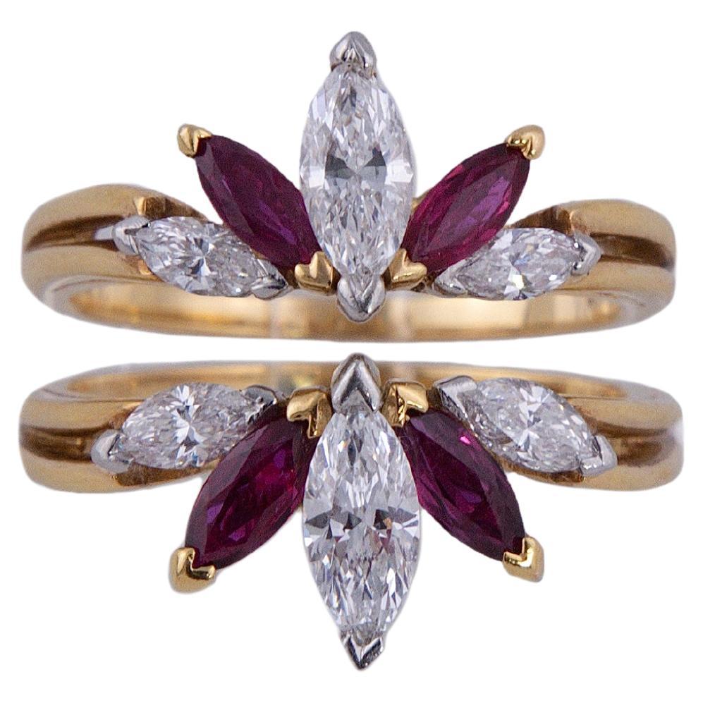 Oscar Heyman Bros Ruby And Diamond Floral Ring