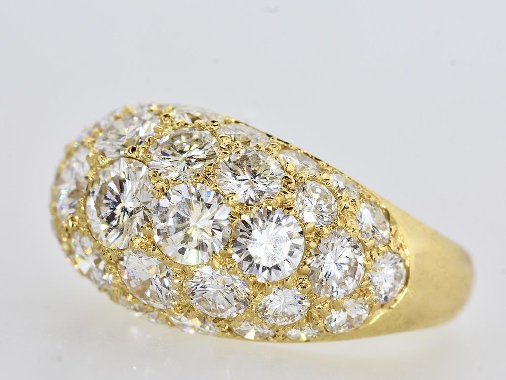 Oscar Heyman & Bros. signiert & nummeriert Feiner weißer Diamant Pave  Ring, ca. 2000 im Angebot 6