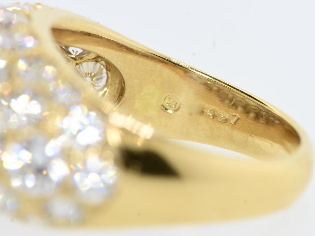 Oscar Heyman & Bros. signiert & nummeriert Feiner weißer Diamant Pave  Ring, ca. 2000 im Angebot 8