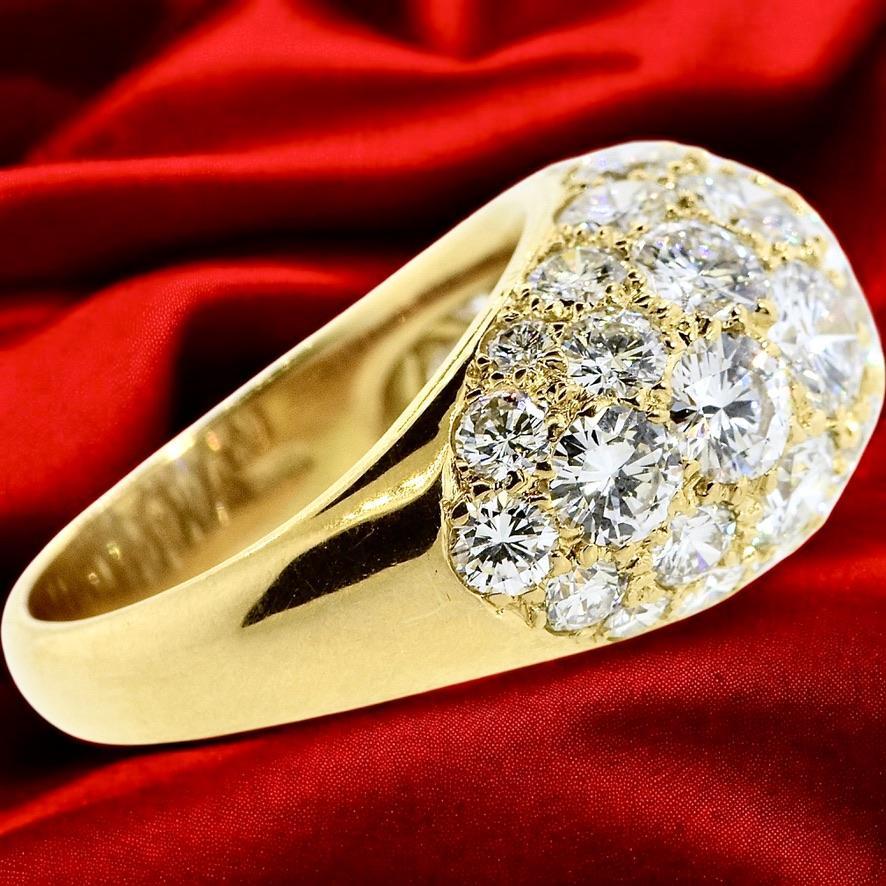 Oscar Heyman & Bros. signiert & nummeriert Feiner weißer Diamant Pave  Ring, ca. 2000 im Angebot 10