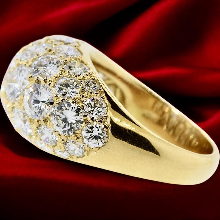 Oscar Heyman & Bros. signiert & nummeriert Feiner weißer Diamant Pave  Ring, ca. 2000 für Damen oder Herren im Angebot