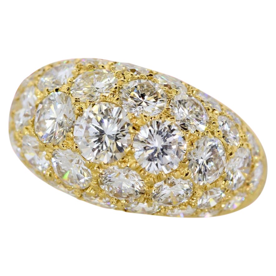 Oscar Heyman & Bros. signiert & nummeriert Feiner weißer Diamant Pave  Ring, ca. 2000 im Angebot 1