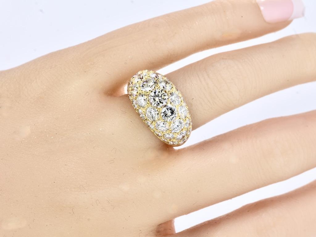 Oscar Heyman & Bros. signiert & nummeriert Feiner weißer Diamant Pave  Ring, ca. 2000 im Angebot 2