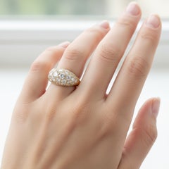 Oscar Heyman & Bros. firmato e numerato Fine White Diamond Pave  Anello, c. 2000