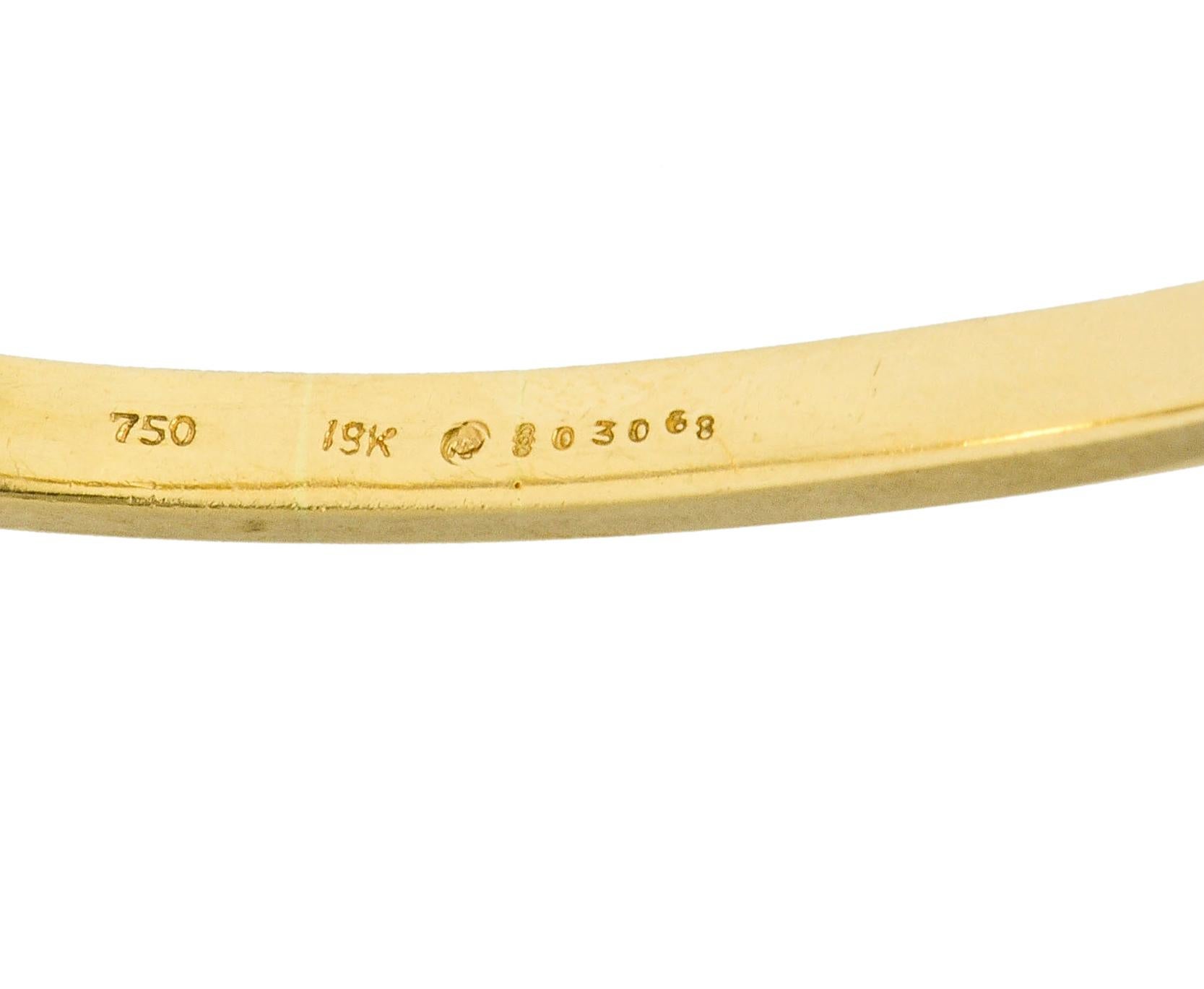 Oscar Heyman Bros. Vintage 2.50 Carat Diamond 18 Karat Gold Wave Bangle Bracelet 2