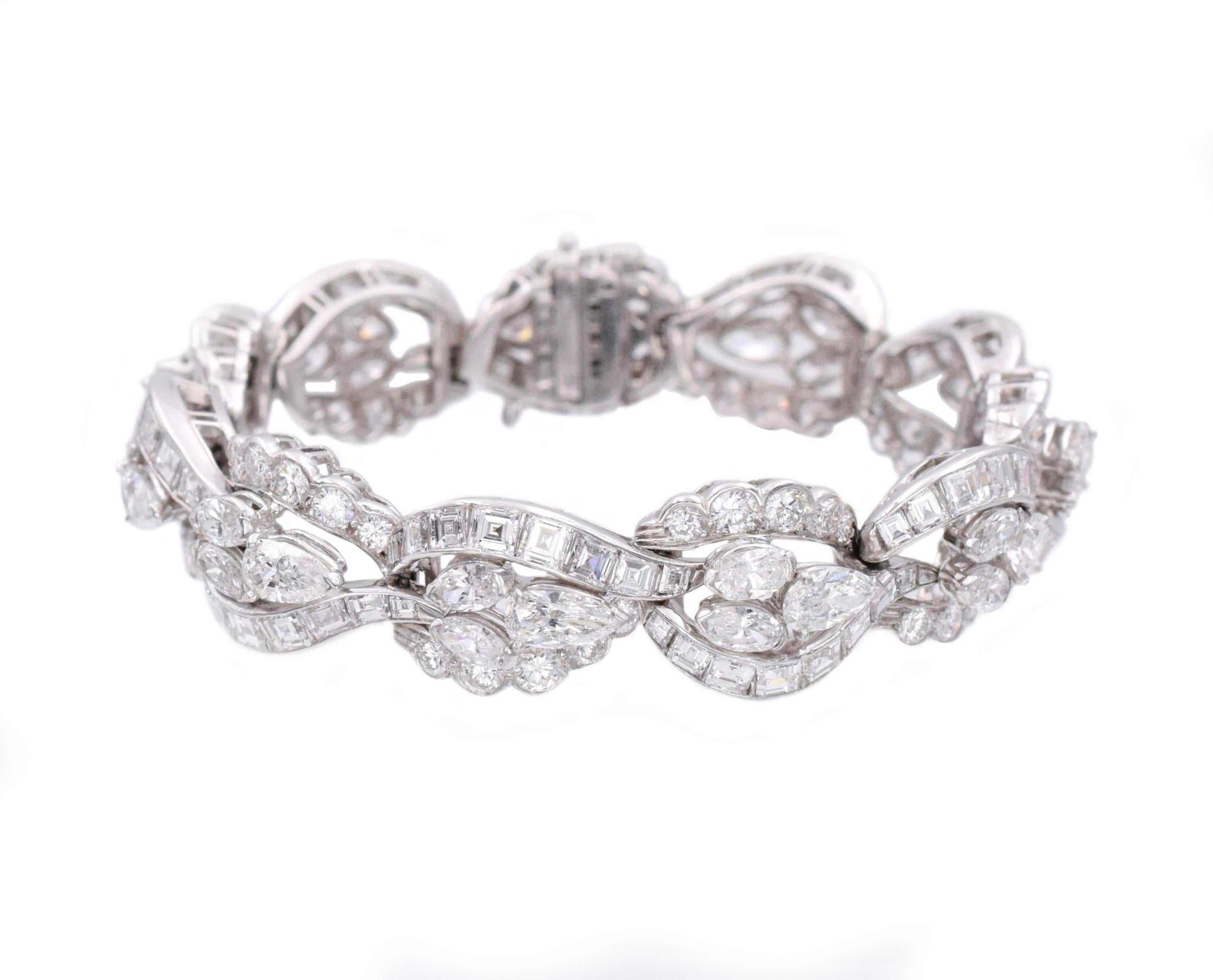Marquise Cut Oscar Heyman & Brothers Diamond Bracelet 