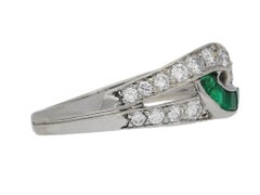 Oscar Heyman Brothers emerald and diamond ring, American, circa 1960.
