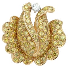 Oscar Heyman Brothers Fancy Yellow Diamond Brooch