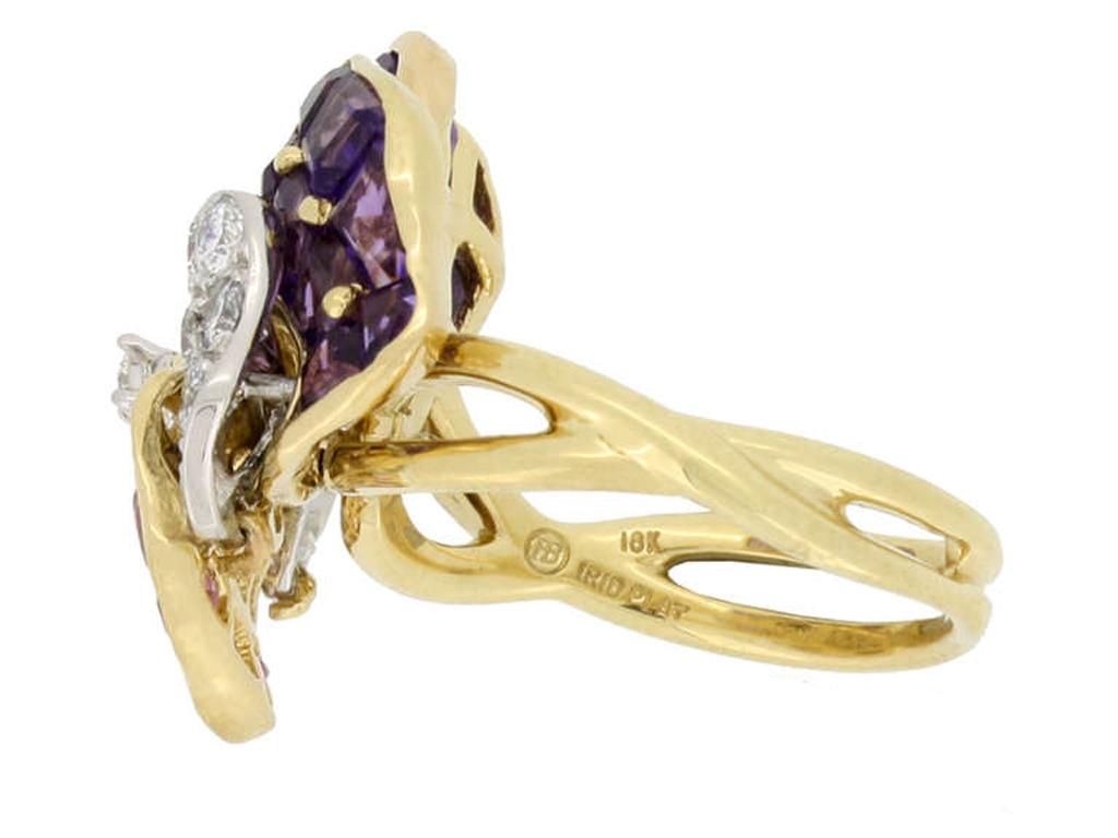 Round Cut Oscar Heyman Brothers Pansy Ring For Sale