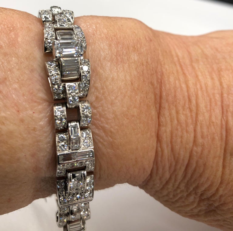 Oscar Heyman Bros. Platinum Diamond Bracelet For Sale 2