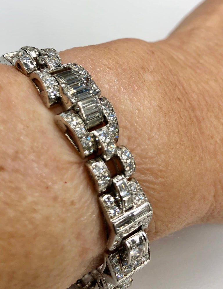 Oscar Heyman Bros. Platinum Diamond Bracelet For Sale 3
