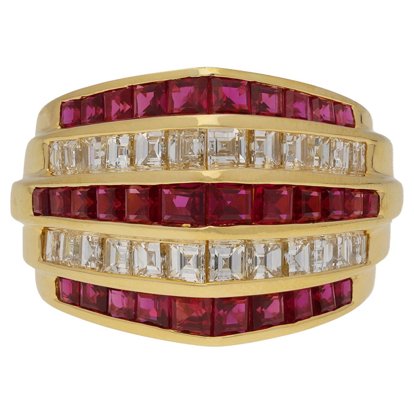 Oscar Heyman Brothers ruby and diamond ring, American, circa 1940