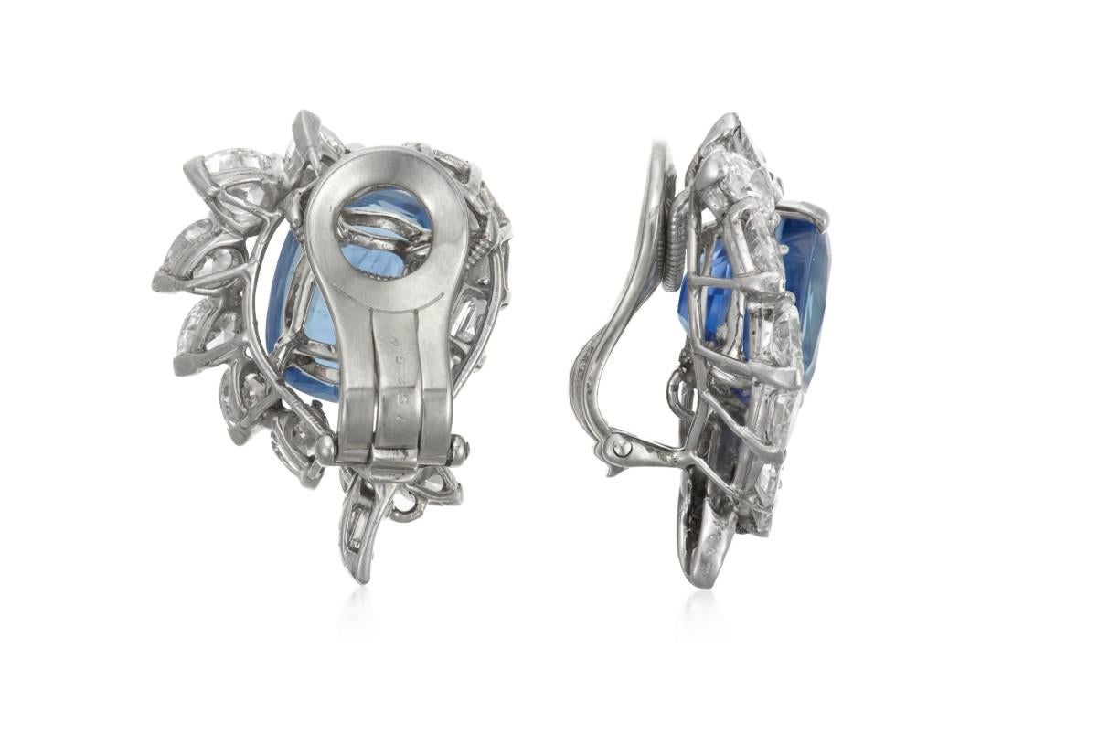 Taille poire Boucles d'oreilles Oscar Heyman & Brothers en vente
