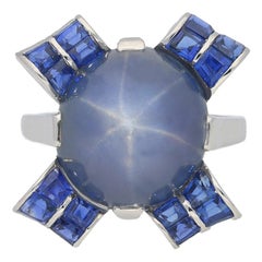 Oscar Heyman Brothers Star Sapphire Cocktail Ring, American, circa 1942