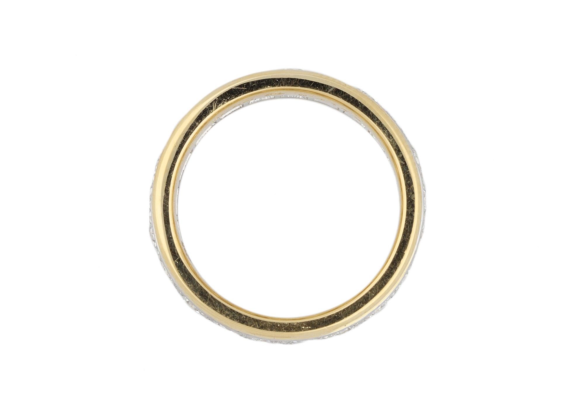 Retro Oscar Heyman Brothers vintage diamond band ring, American, circa 1960. For Sale