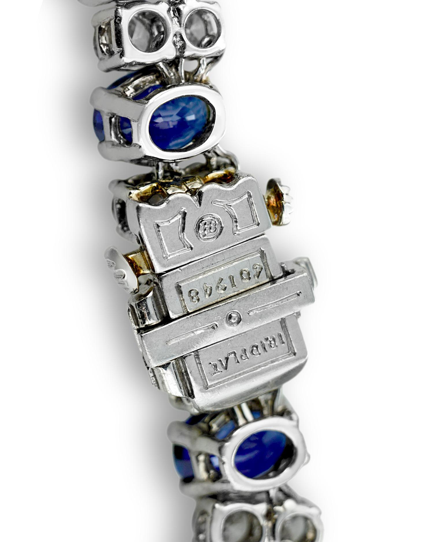 Oscar Heyman Ceylon-Saphir-Halskette, 62,00 Karat (Moderne) im Angebot