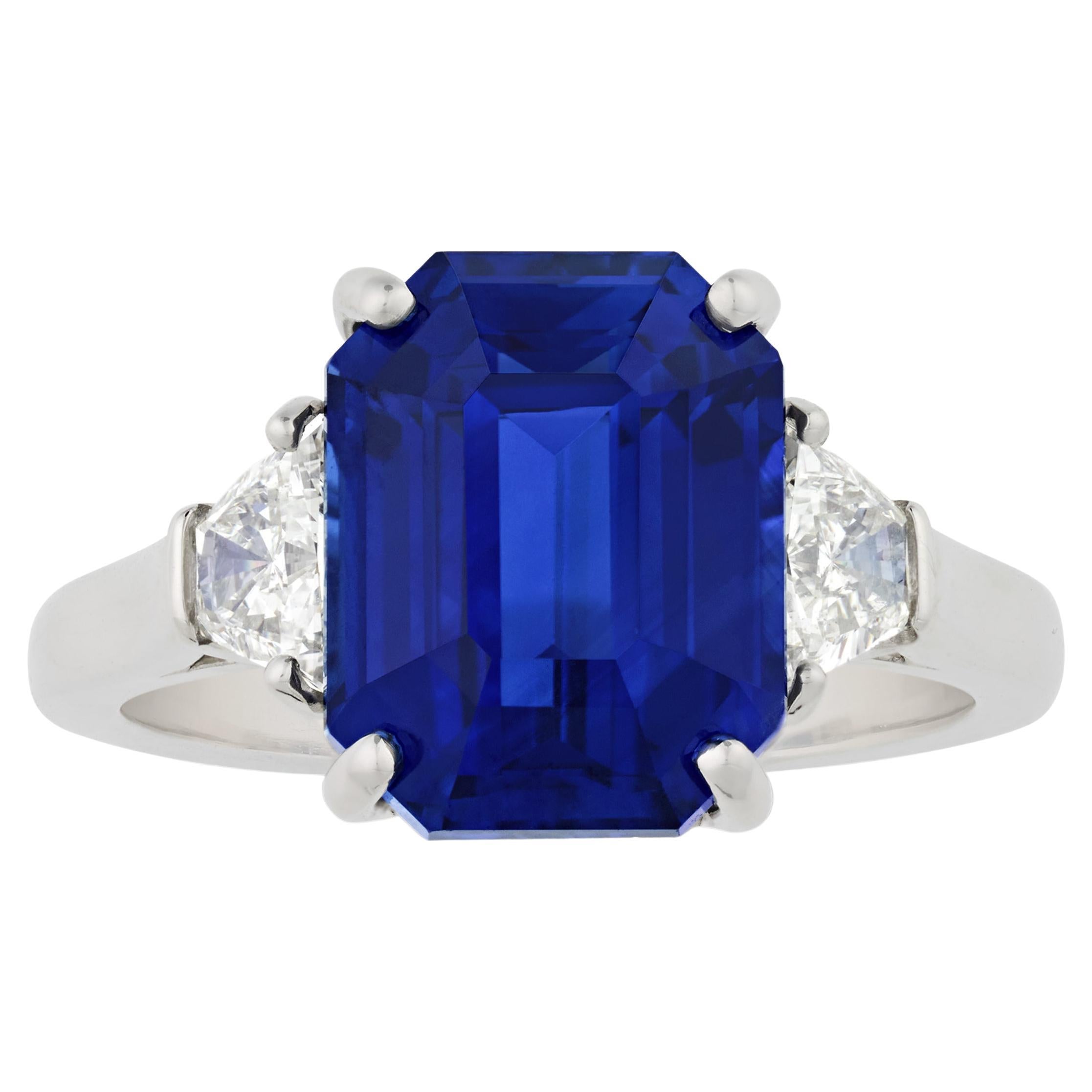 Oscar Heyman Ceylon Sapphire Ring, 7.57 Carats For Sale