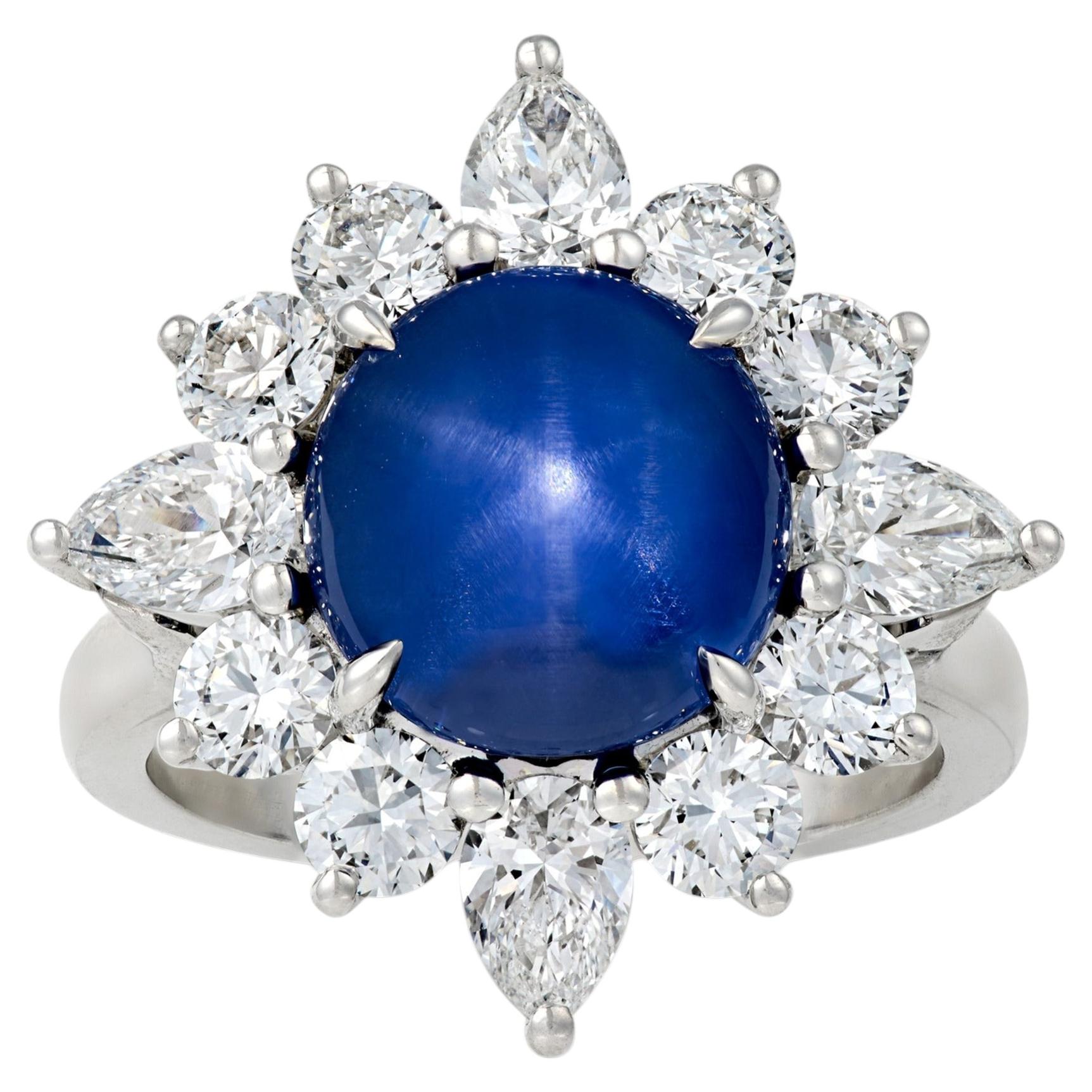Anello con zaffiro stellato di Ceylon da 8,33 carati di Oscar Heyman