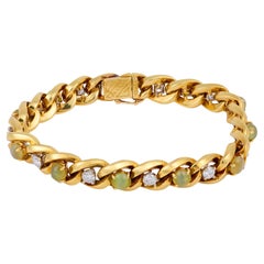 Oscar Heyman chrysoberyl diamond 18k yellow gold bracelet