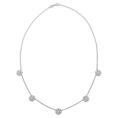 Oscar Heyman Cluster Diamond Necklace, 4.50 Carats