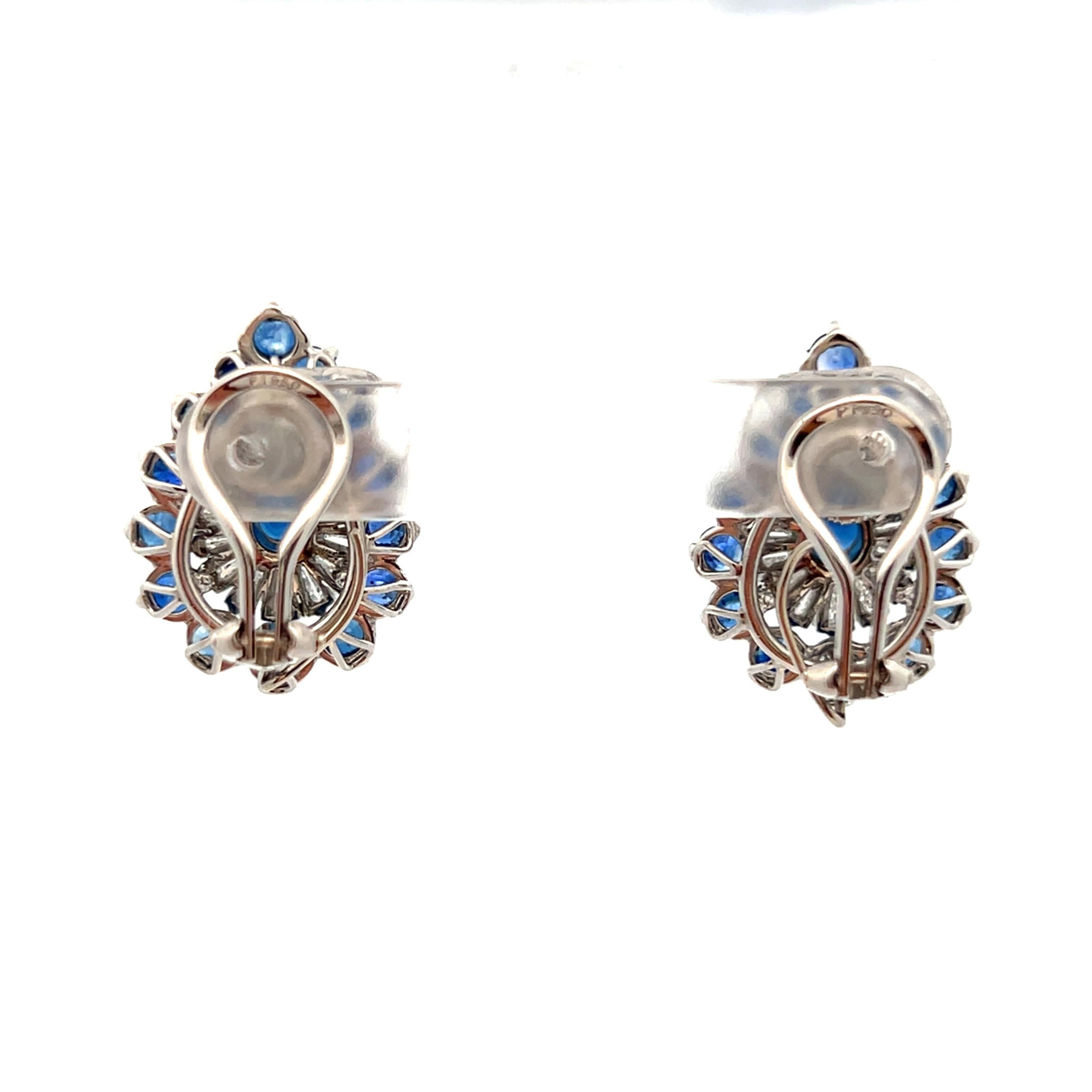 Oscar Heyman Day and Night Invisible Set Sapphire Earrings For Sale 8