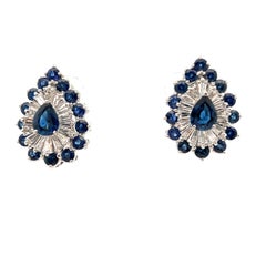 Oscar Heyman Day and Night Invisible Set Sapphire Earrings