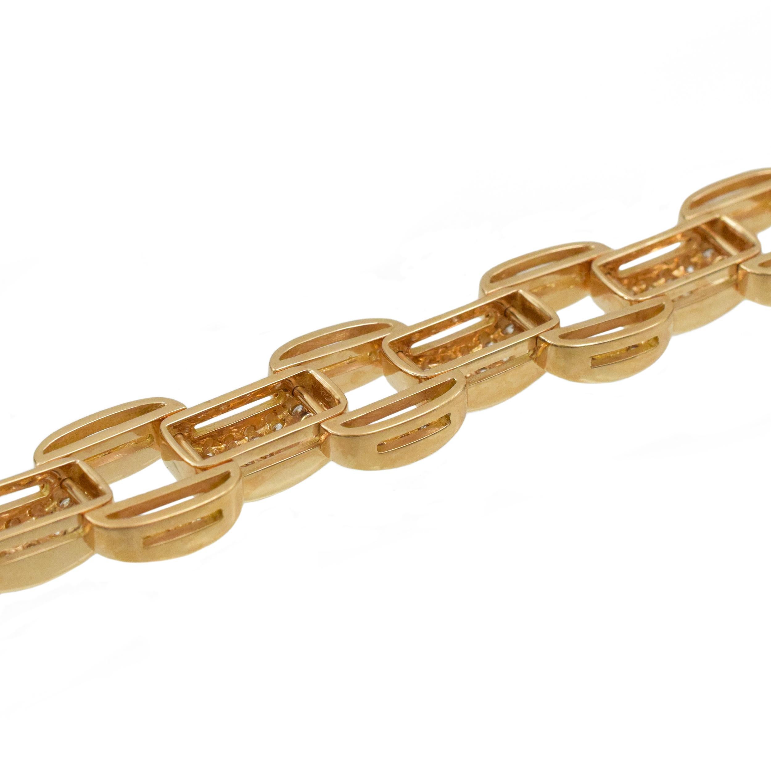 Oscar Heyman Diamond Bracelet in 18k Rose Gold 1