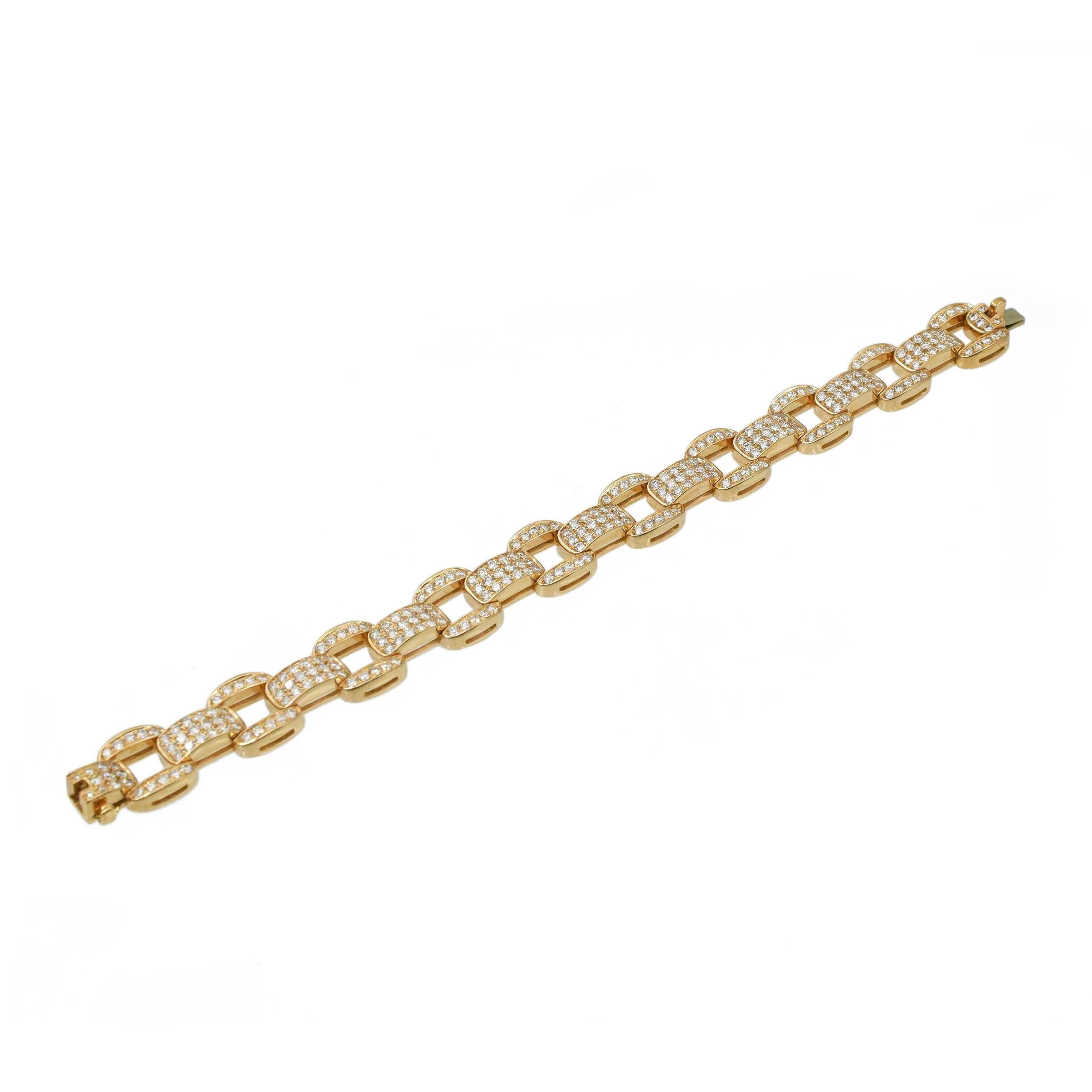 Oscar Heyman Diamond Bracelet in 18k Rose Gold In Excellent Condition In New York, NY