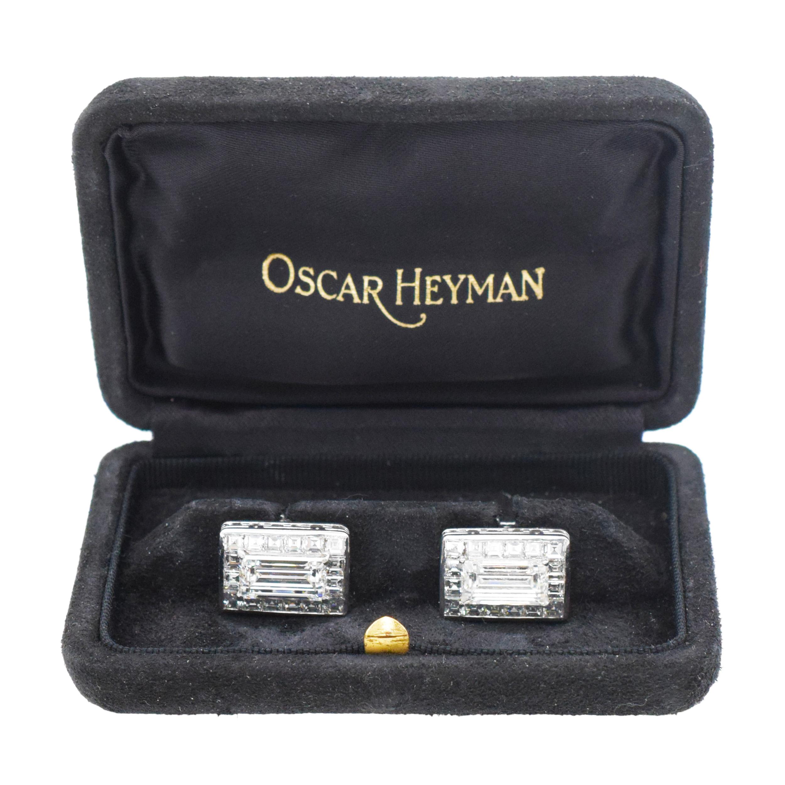 Gemelli con diamante Oscar Heyman in vendita 1