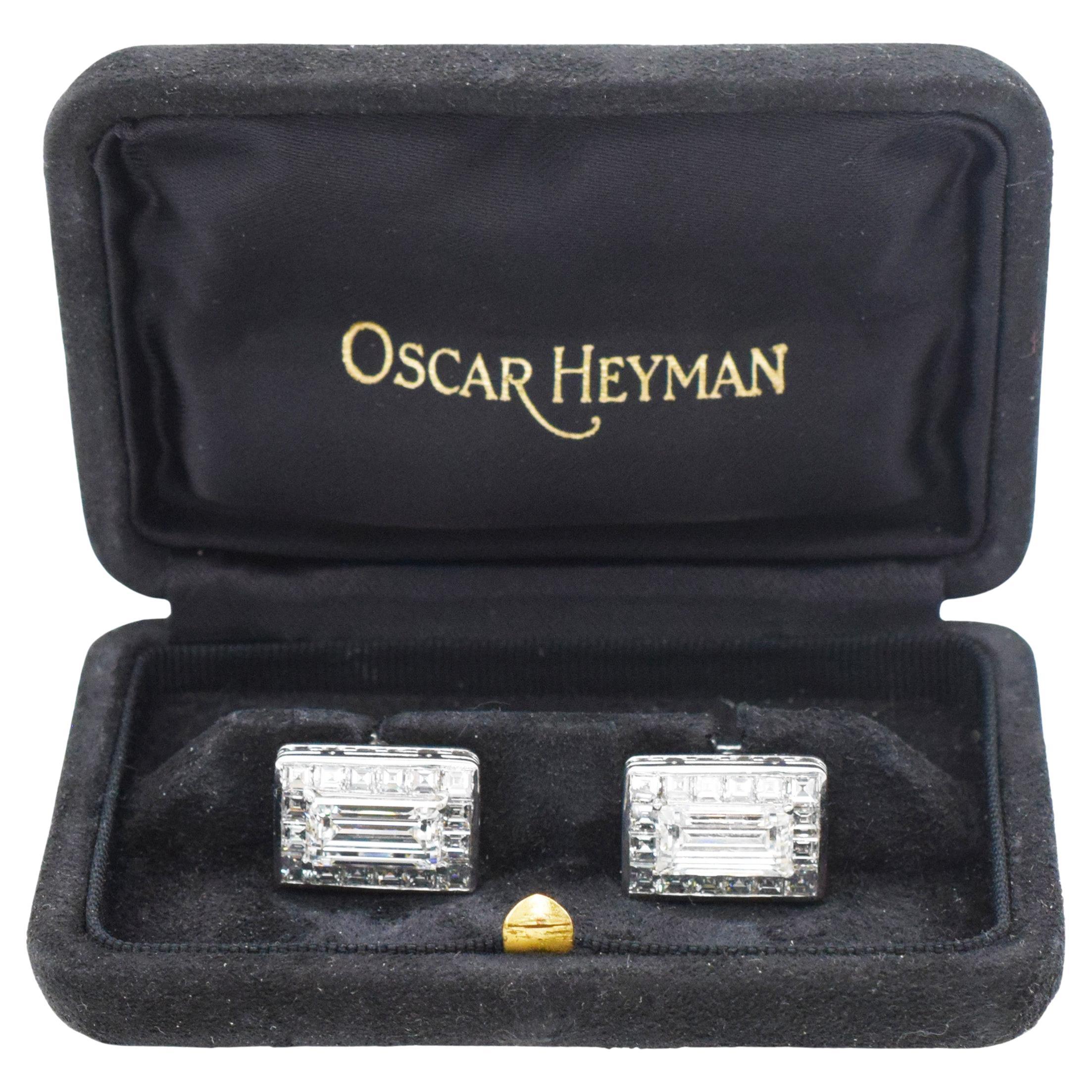 Gemelli con diamante Oscar Heyman in vendita