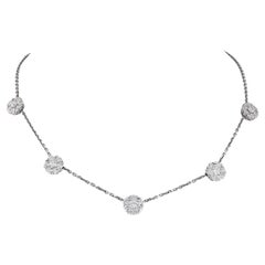 Vintage Oscar Heyman Diamond Platinum Floret Collar Necklace