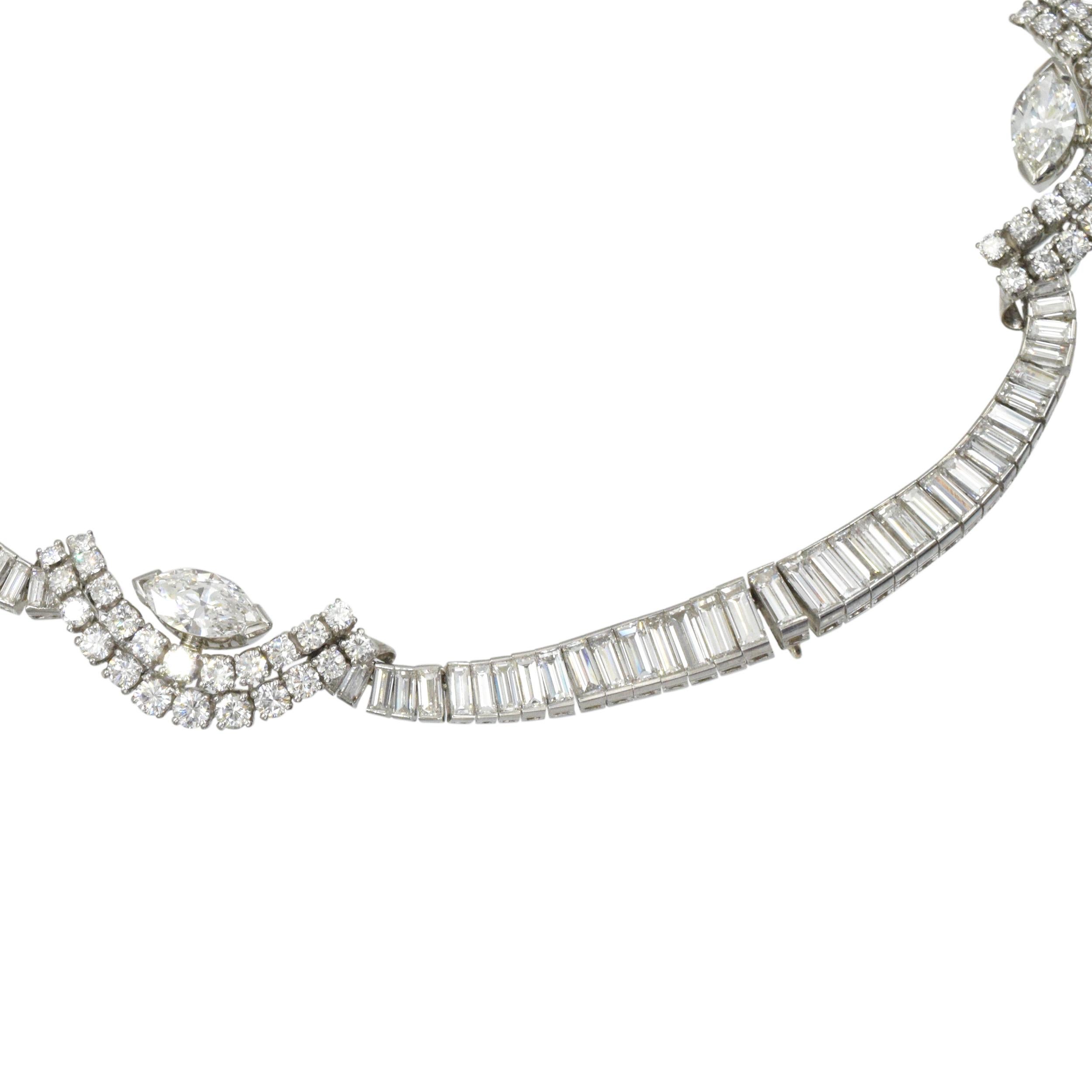 Oscar Heyman Diamond Necklace In Excellent Condition In New York, NY