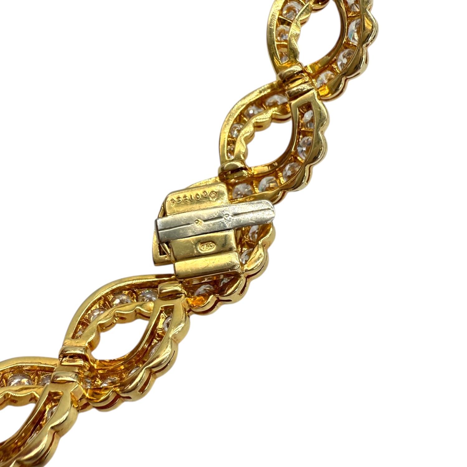 Oscar Heyman Diamond Necklace with 272 Round Brilliants in 18K Yellow Gold For Sale 1