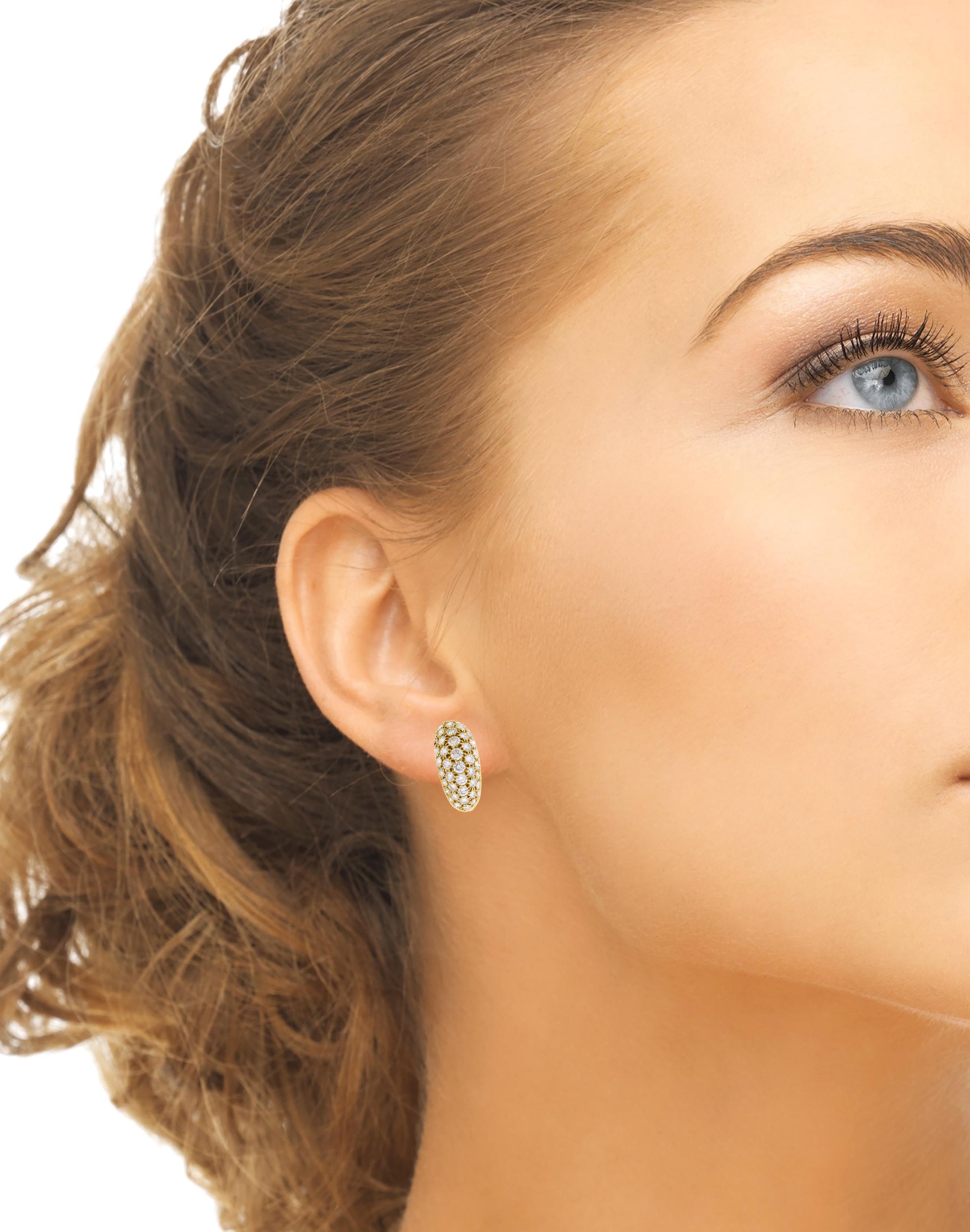 Oscar Heyman Diamant-Pavé-Ring-Ohrringe im Zustand „Hervorragend“ im Angebot in Bethesda, MD