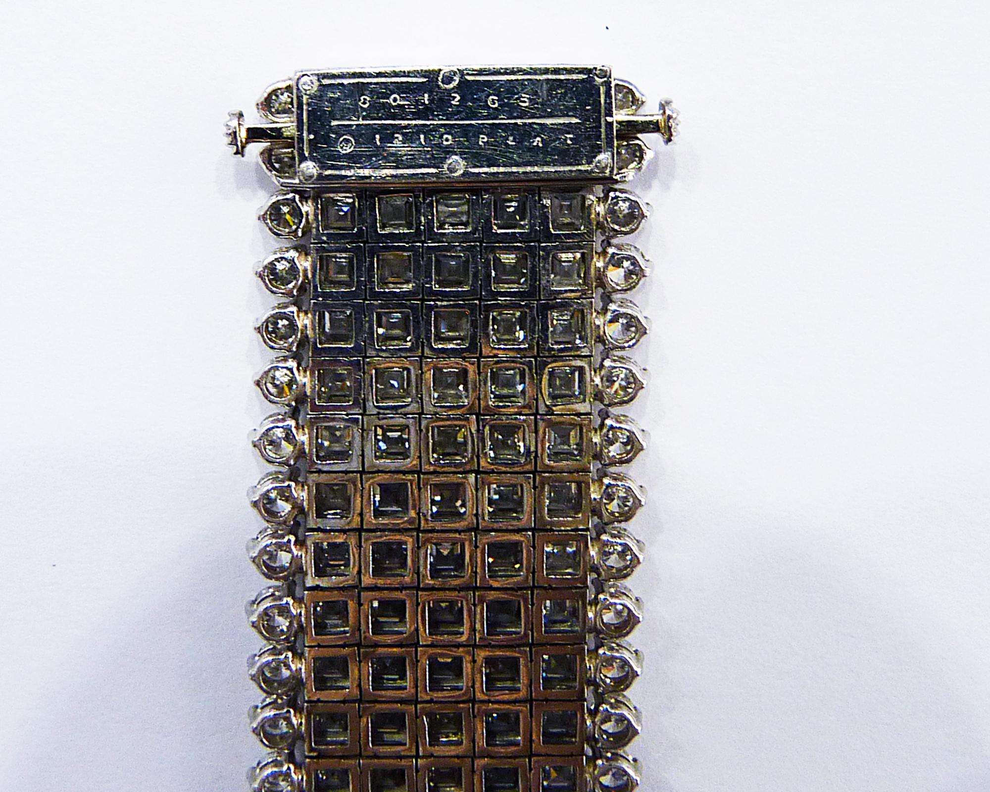 Oscar Heyman Diamant-Platin-Armband im Zustand „Hervorragend“ im Angebot in New York, NY