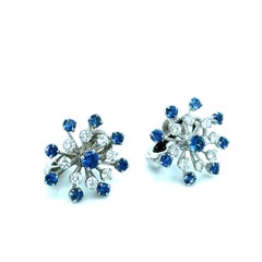 Pendientes Copo de Nieve Oscar Heyman Zafiro Diamante