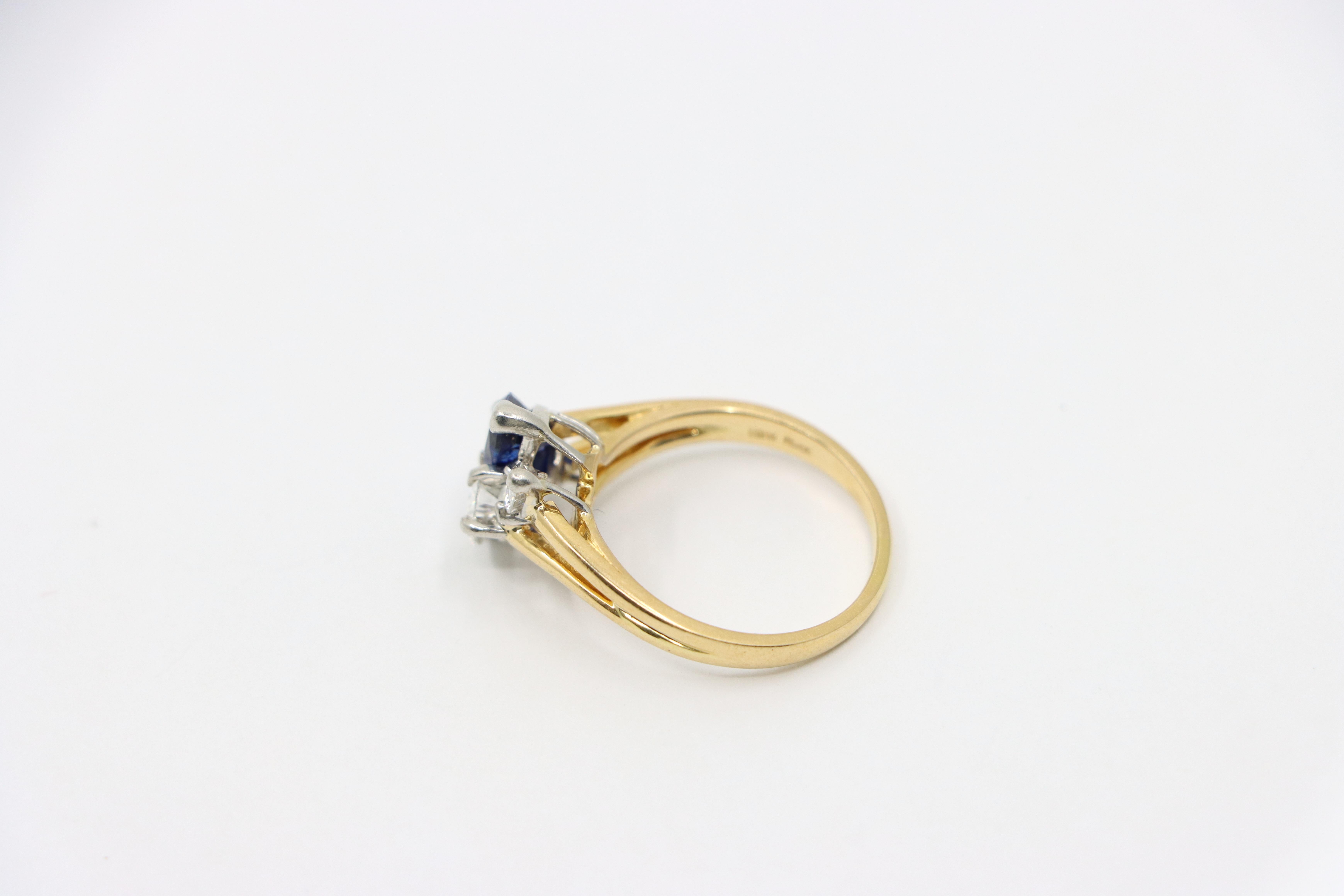 Oscar Heyman Diamonds Sapphire Toi Et Moi Ring For Sale 2