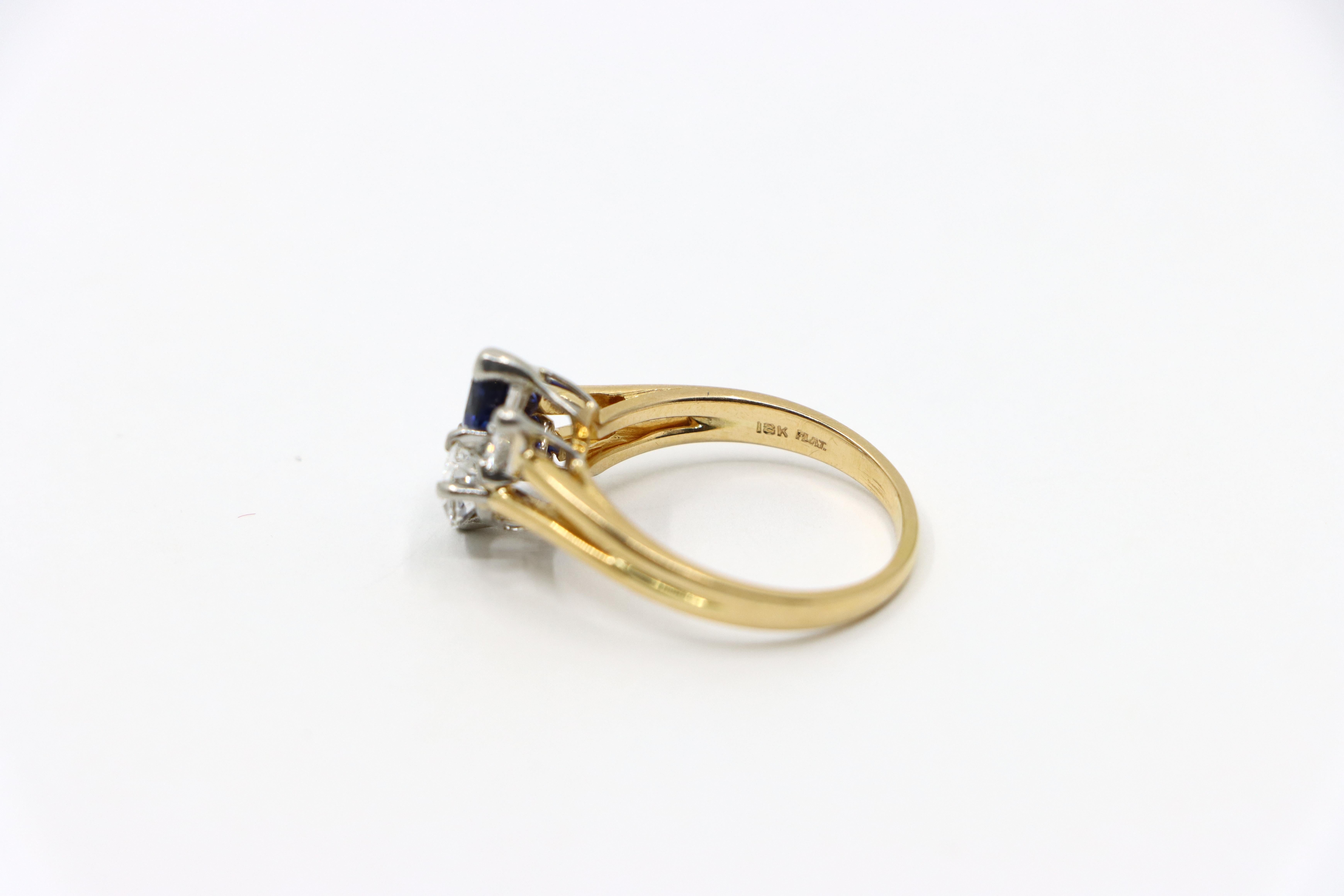 Oscar Heyman Diamonds Sapphire Toi Et Moi Ring For Sale 4
