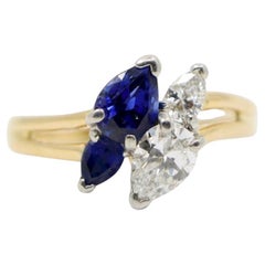 Anello Oscar Heyman Diamonds Zaffiro Toi Et Moi