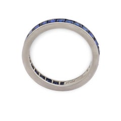 OSCAR HEYMAN Estate Platinum Sapphire Eternity Band