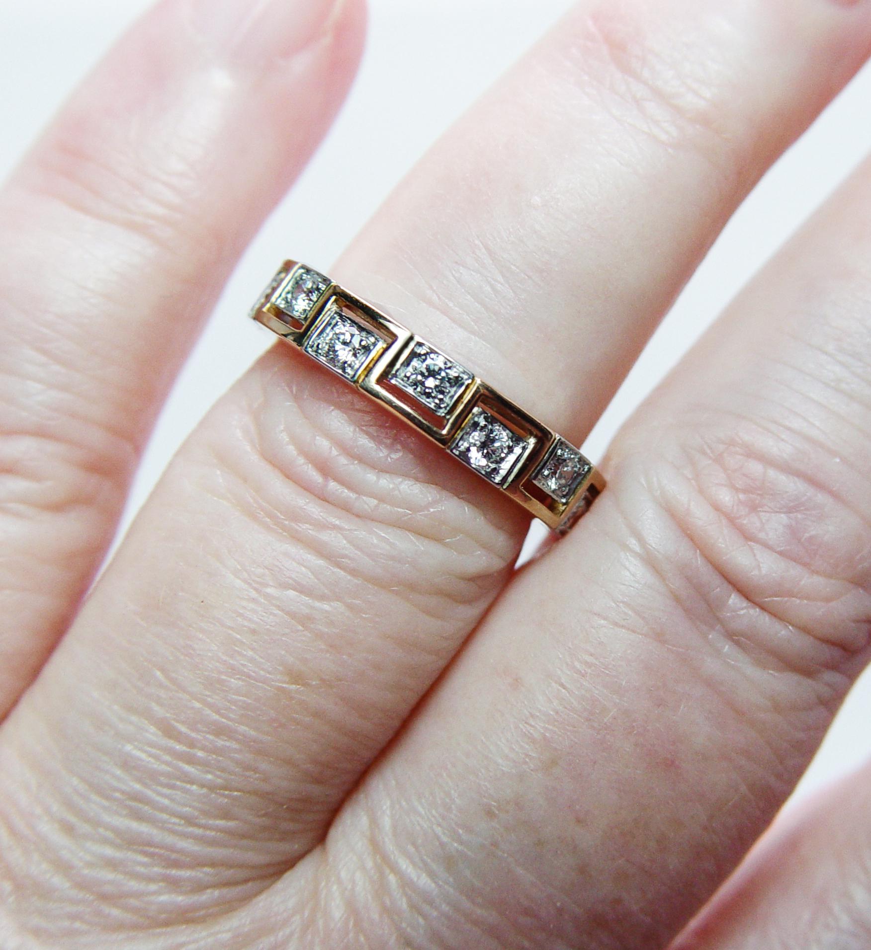 OSCAR HEYMAN Ewiger Diamantring 18K Gold Platin Größe 5.75 im Angebot 2