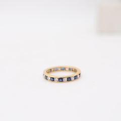 OSCAR HEYMAN Ewigkeitsring aus 18Kt Gelbgold mit Diamanten und Saphiren