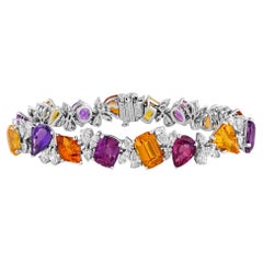 Oscar Heyman Fancy Sapphire and Diamond Bracelet