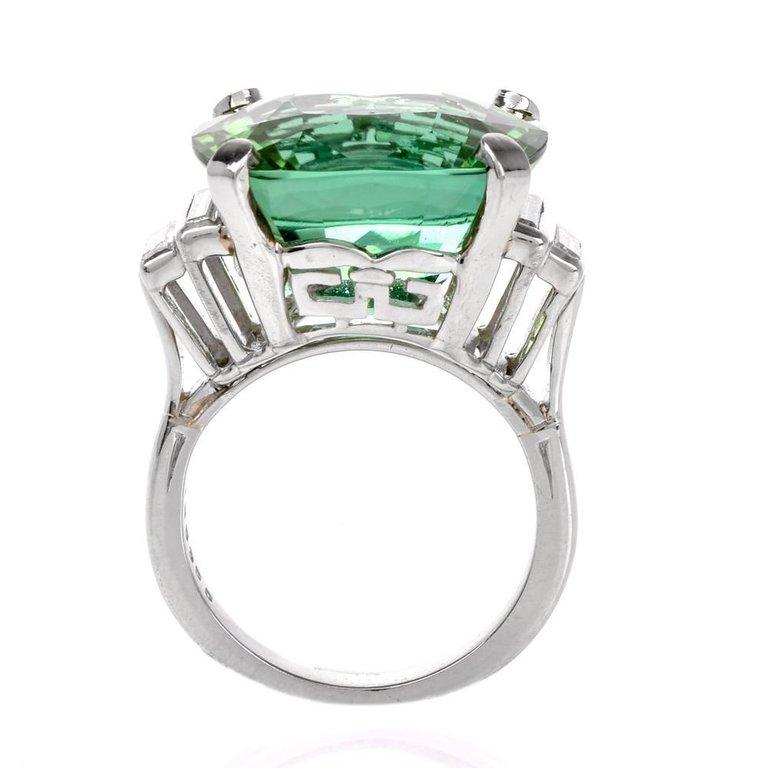 Oscar Heyman Fine Tourmaline Diamond Platinum Cocktail Ring 2