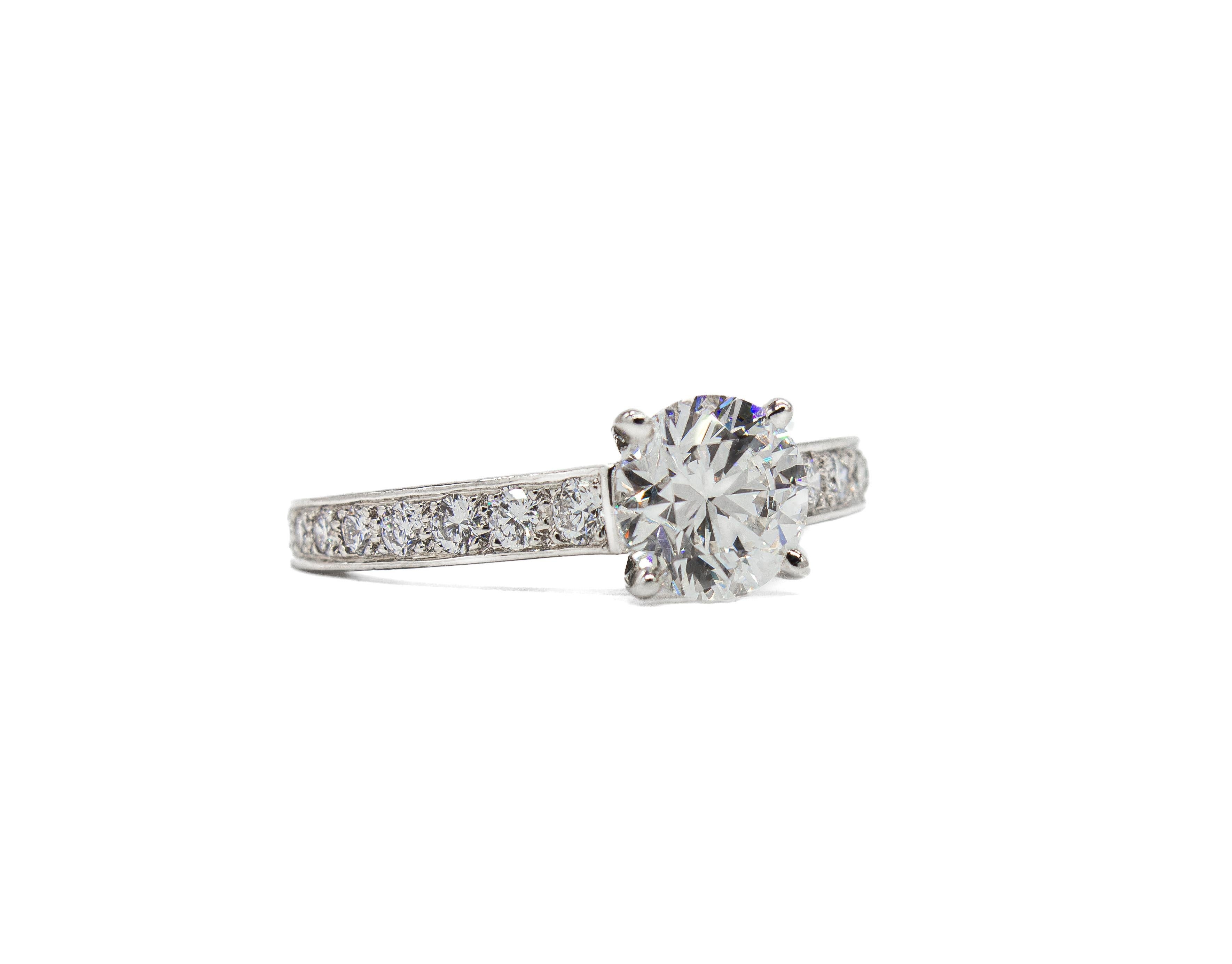 Contemporary Oscar Heyman GIA 1.50 Carat G VS1 Round Brilliant Cut Diamond Solitaire Ring For Sale