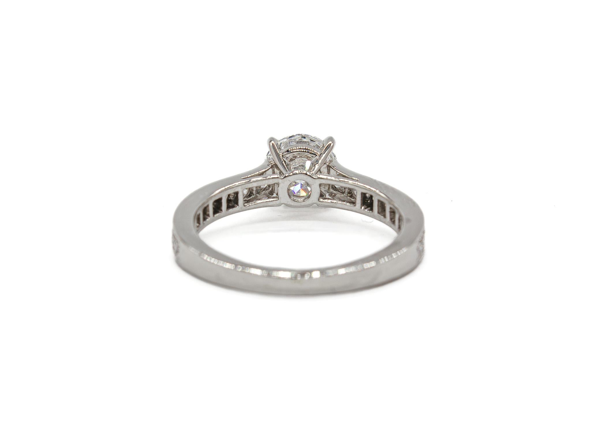 Round Cut Oscar Heyman GIA 1.50 Carat G VS1 Round Brilliant Cut Diamond Solitaire Ring For Sale